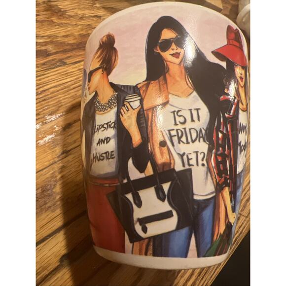 Rongrong Devoe Illustration Coffee Mug Cup Tall - Is It Friday Yet? - Picture 2 of 8